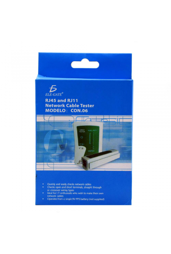 CON06 Probador de Cable UTP y Telefónico RJ11 RJ12 y RJ45