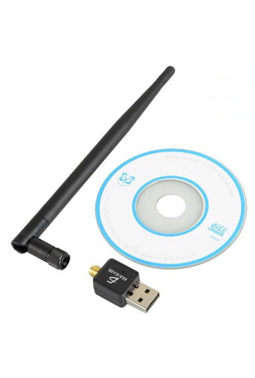 WL-10 Tarjeta de Red Inalámbrica WIFI USB Nano con Antena Externa