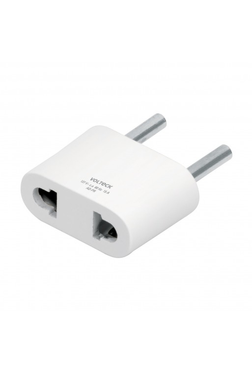 AD-PR Adaptador Tomacorriente de Barra Plana a Redonda (Americano a Europeo) 46246