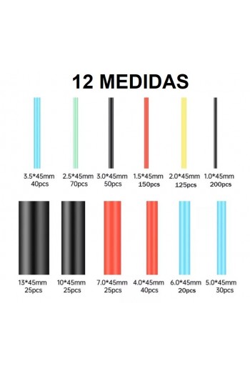 XS-530 Kit de Thermofit con 800 Piezas de Colores y Estuche Organizador