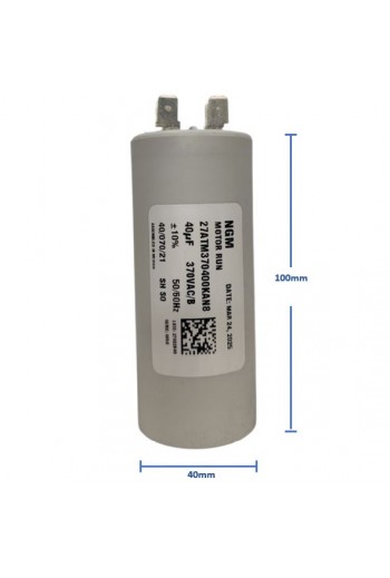 CTA-40-370V Capacitor de Arranque Trabajo 40uF 370V