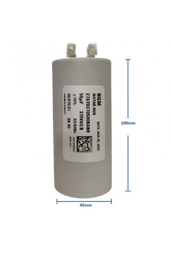 CTA-50-370V Capacitor de Arranque Trabajo 50uF 370V