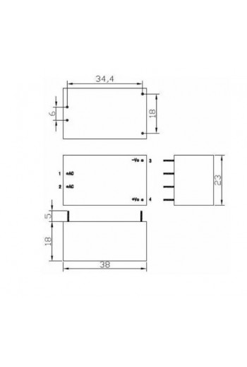 XS-305 Convertidor Fuente AC-DC 5V 600mA HLK-PM01 HI-LINK