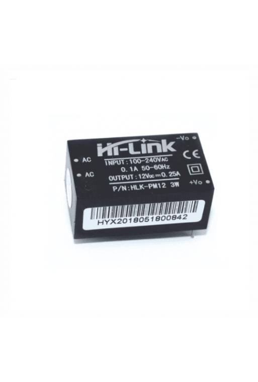XS-378 Convertidor Fuente AC-DC 12V 250mA HLK-PM12 HI-LINK