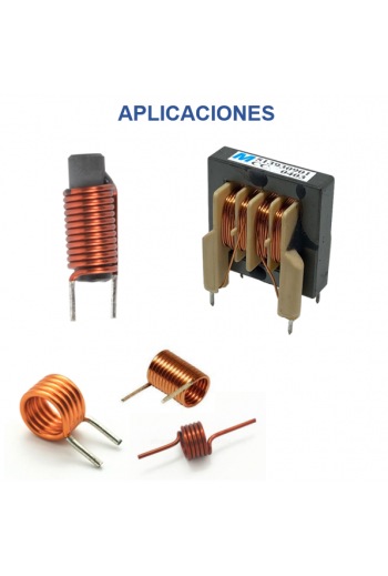 690-1059 Alambre Magneto de Cobre Esmaltado Calibre 14 AWG Dia 1.52mm IUSA para Inductor Bobina (por metro)