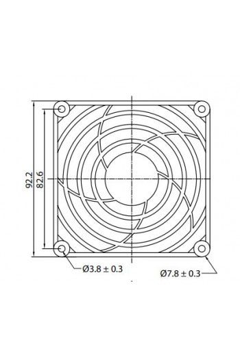 510-1102 Rejilla de Protección para Ventilador 92X92mm, Con Filtro 60 PPI,  09362-F/60
