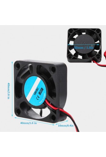 510-7042 Ventilador de Plástico 12V 0.12A 6.7CFM 7000RPM 40X40X10mm