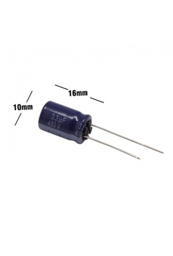 CE-3.3-450V Capacitor Electrolítico 3.3uF 450V 105C
