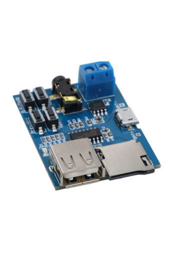 XS-291 Módulo Reproductor MP3 con Amplificador de 3W, Memorias USB y MicroSD