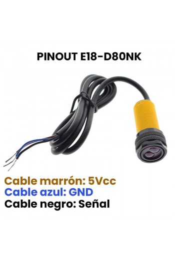XS-259 Sensor Fotoeléctrico Óptico Infrarrojo E18-D80NK NPN