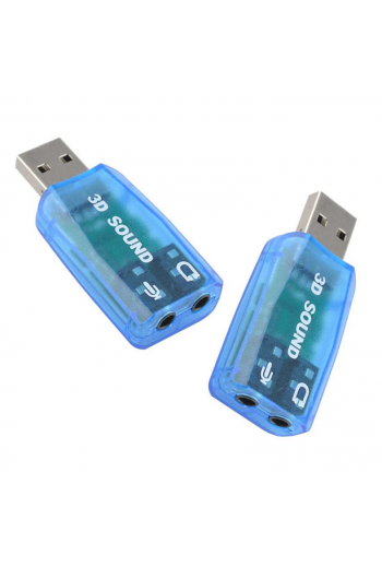 700-956 Tarjeta de Audio USB 5.1 Canales con Entrada Para Micrófono y Salida de Altavoz
