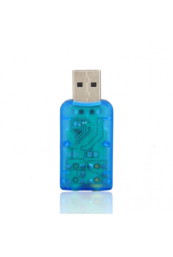 700-956 Tarjeta de Audio USB 5.1 Canales con Entrada Para Micrófono y Salida de Altavoz
