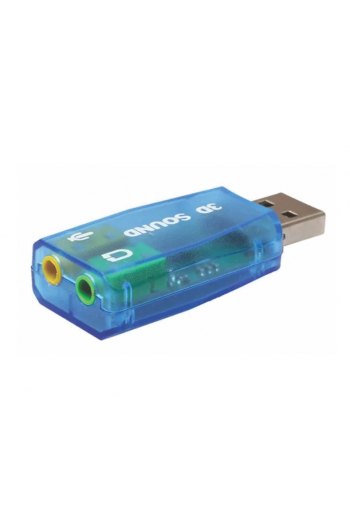 700-956 Tarjeta de Audio USB 5.1 Canales con Entrada Para Micrófono y Salida de Altavoz