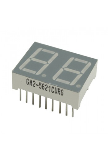 D7CC-2-RO Display 7 Segmentos 2 Dígitos Cátodo Común Color Rojo