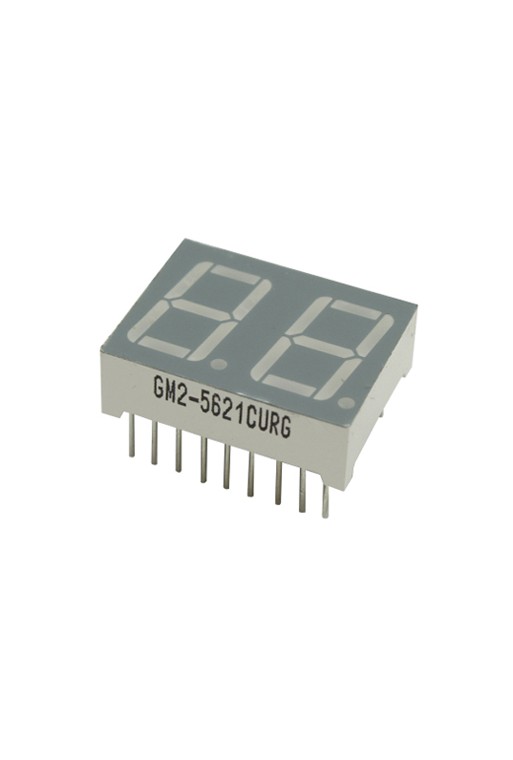 D7CC-2-RO Display 7 Segmentos 2 Dígitos Cátodo Común Color Rojo