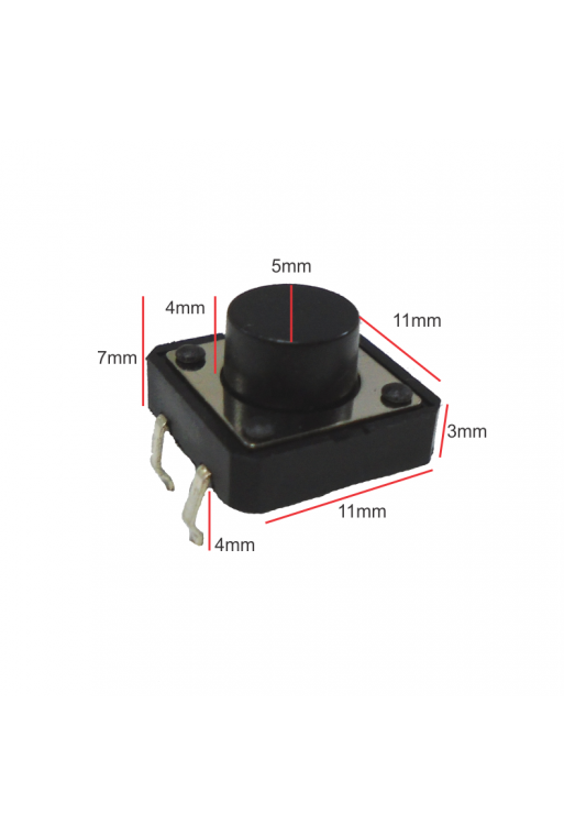 835-555-7MM Mini Switch Cuadrado Grande 4 Pines Boton 7MM