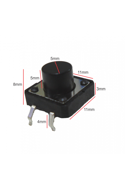 835-555-8MM Mini Switch Cuadrado Grande 4 Pines Boton 8MM