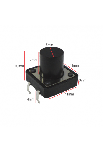 835-555-10MM Mini Switch Cuadrado Grande 4 Pines Boton 10MM