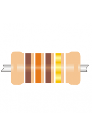 R130E-1-2 Resistencia de Carbón 130 ohms 1/2 Watt