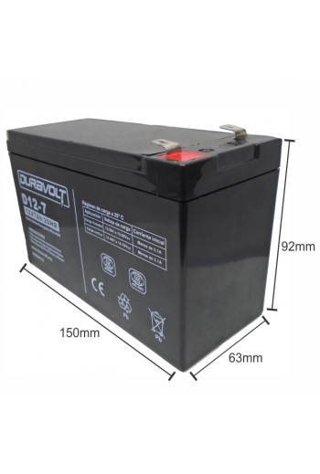 DS12-7 Batería Recargable Sellada de Acido Plomo 12V 7Ah