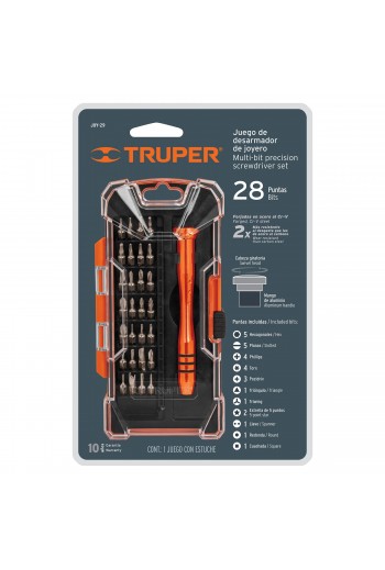 JOY-29 Juego de Desarmador con 28 Puntas Tipo Joyero 14160