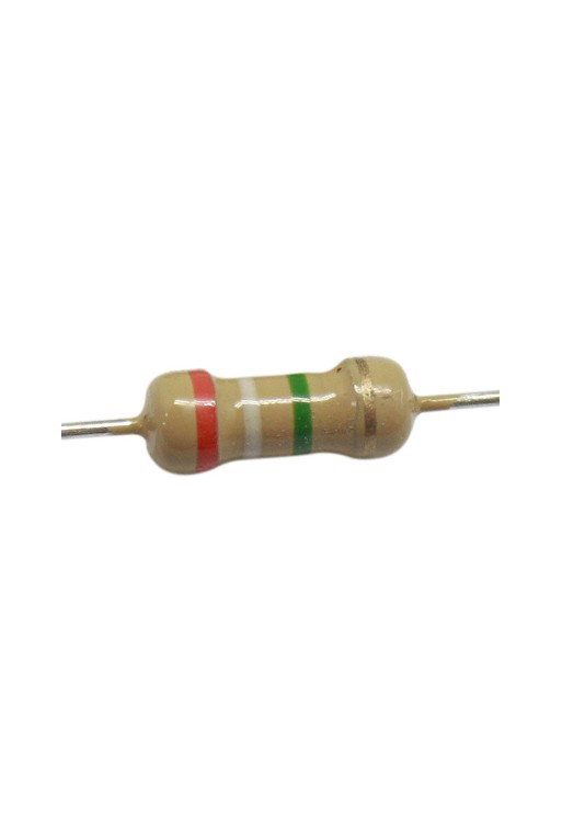 R3M9-1-2 Resistencia de Carbón 3.9Mohms 1/2 Watt