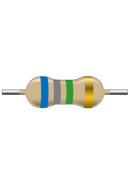 R6M8-1-2 Resistencia de Carbon 6.8M ohms 1/2W