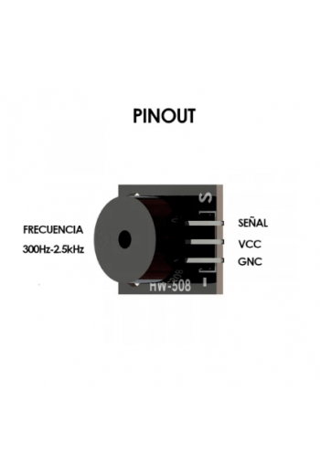 XS-177 Modulo Buzzer Zumbador Pasivo KY-006 1.5 a 5.5V