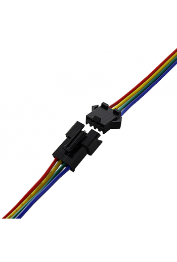 CONECTOR-4P-RGB Conector Hembra y Macho 4 Pines para Tira Led RGB