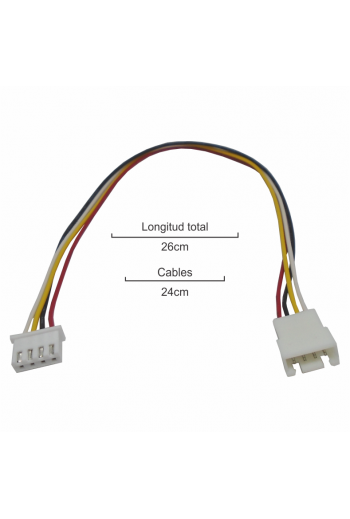 870-823 Conector Arnés Macho Hembra de 4 Vías, Tipo JST M22, Paso 2.54mm