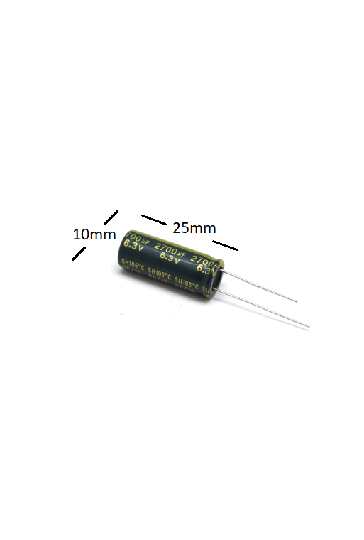 CE-2700-6.3V Capacitor Electrolítico 2700uF 6.3V 105C
