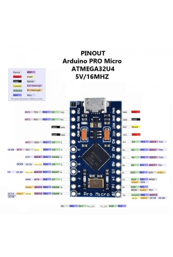 XS-172 Arduino Pro Micro Leonardo 5V 16MHz ATmega32U4