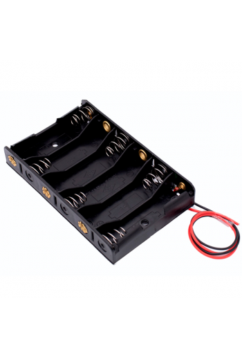 660-1016 Portapila con Cable para 6 Baterías AA