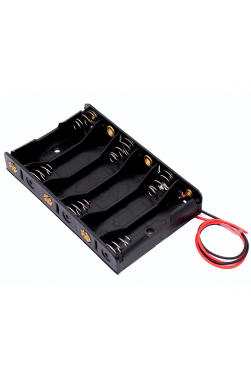 660-1016 Portapila con Cable para 6 Baterías AA