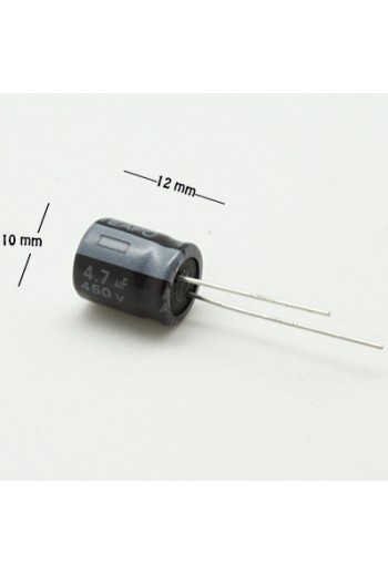 CE-4.7-450V Capacitor Electrolítico 4.7uF 450V 105C