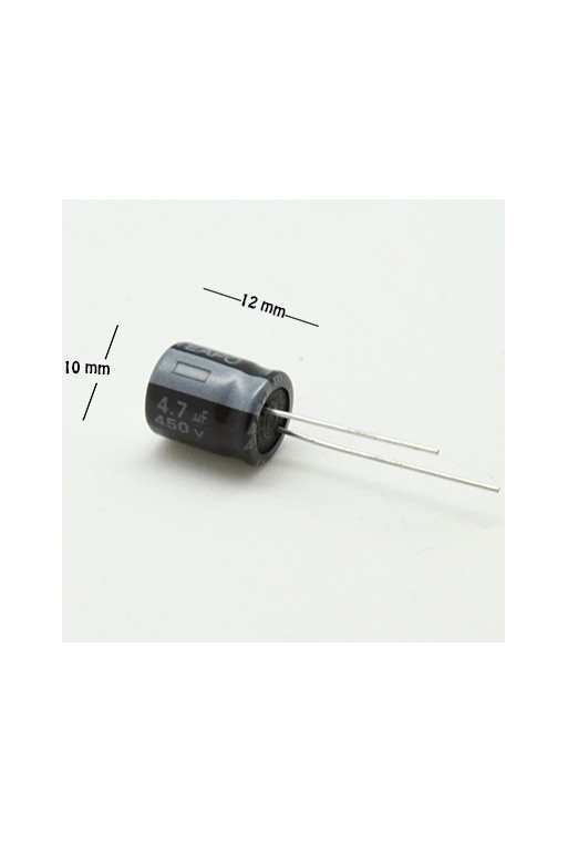 CE-4.7-450V Capacitor Electrolítico 4.7uF 450V 105C