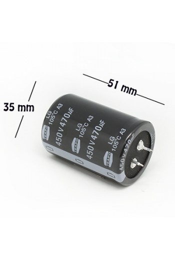 CE-470-450V Capacitor Electrolítico 470uF 450V 105C