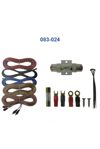 083-024  Kit de Instalación para Audio Car Automotriz Calibre 8 AWG 1000W
