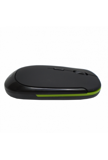 115-059 Mouse Inalambrico Optico USB Negro con Verde