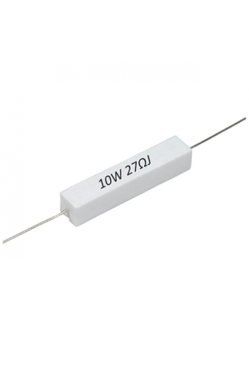 R27E-10W Resistencia de Alambre 27 ohms 10W 813-668