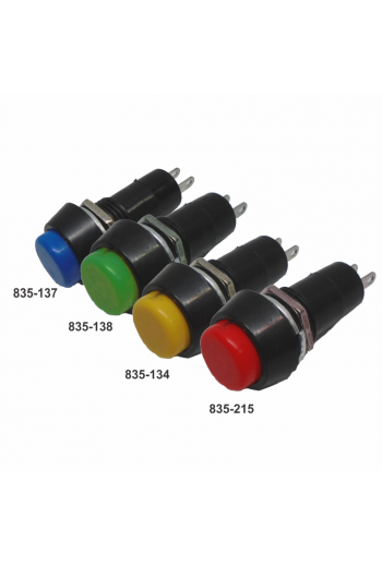 835-215 Interruptor Tipo Push Rojo Grande Normalmente Abierto