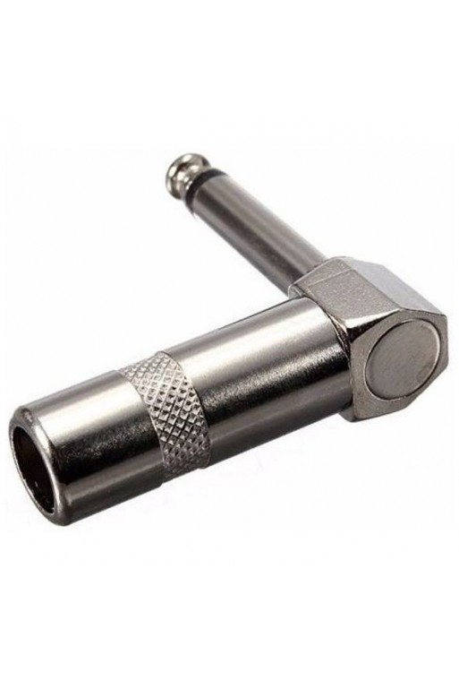 705-916 Plug 6.3mm Mono Baquelita en L Metálico