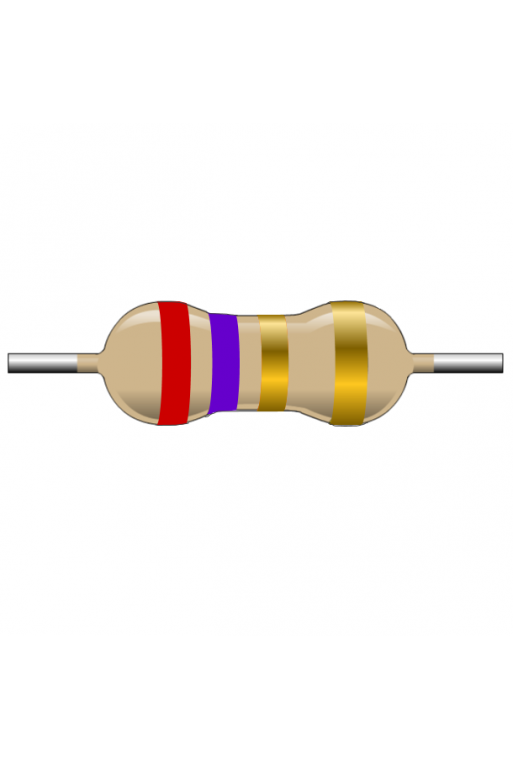 R2E7-1 Resistencia de Carbón 2.7 ohms 1 Watt