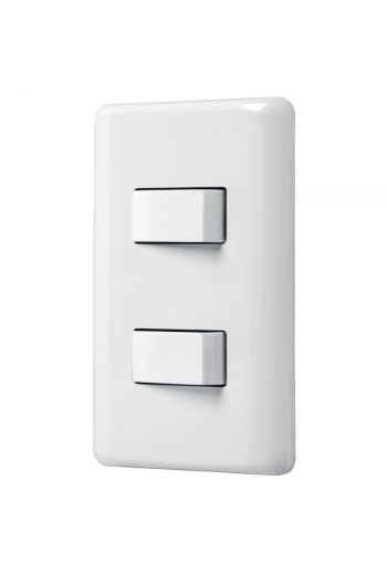 PA-APDO-B Palca Armada con 2 Interruptores Sencillos Color Blanco