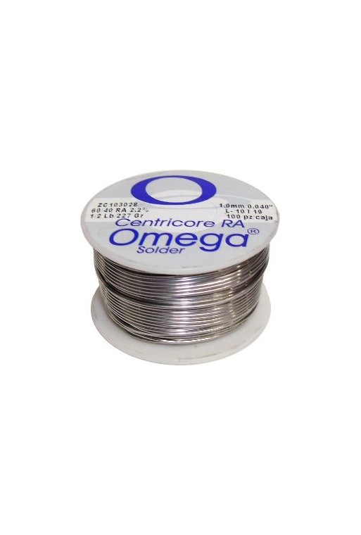 ZC103260 Soldadura OMEGA Centricore Diámetro 1.00mm 227gr con Flux