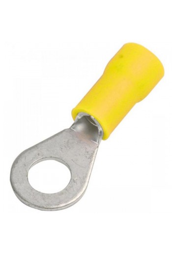 TO-805 Terminal de Ojillo Forro Amarillo Calibre 10-12 3/8