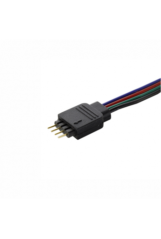 CONECTOR-1T-10MM-4PIN Conector de Alimentación de 10mm 4 Pines para Tira RGB