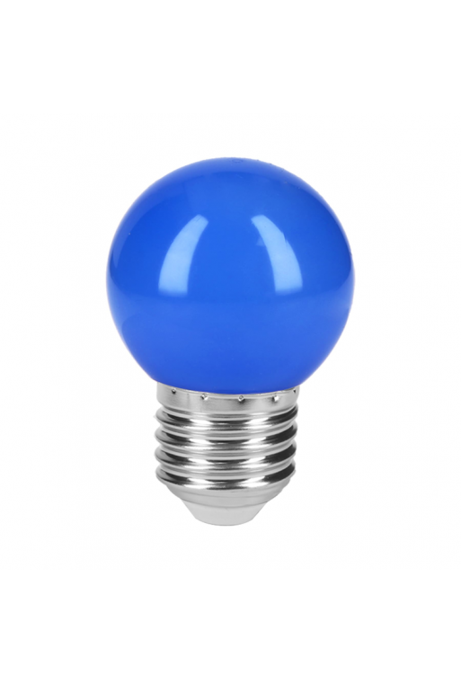 LED-1AZ Lampara Foco LED Tipo Bulbo G45 Base E26 E27 1W 127V