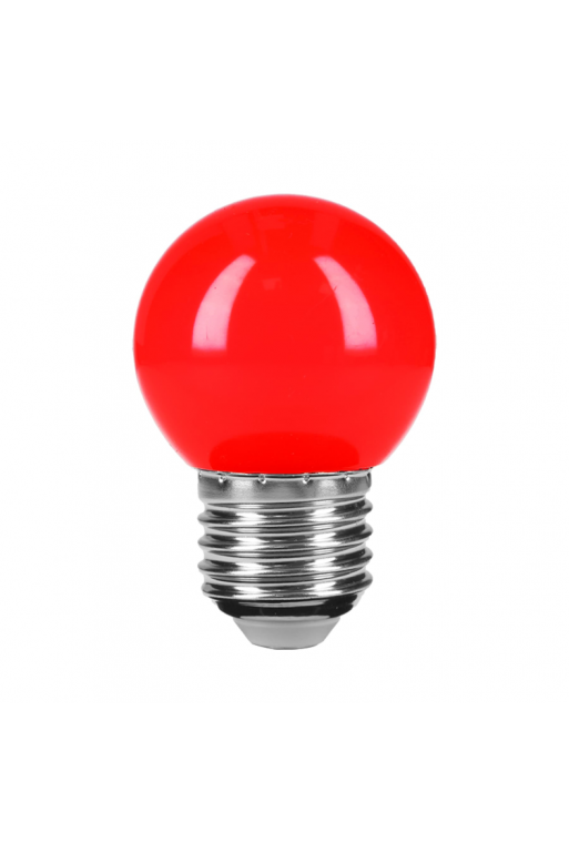 LED-1RO Lampara Foco LED Tipo Bulbo G45 Base E26 E27 1W 127V