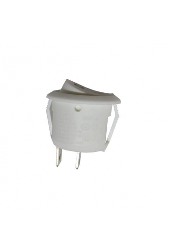 835-063 Switch Balancín 2 Pines 6A 250V 10A 125V, Color Blanco